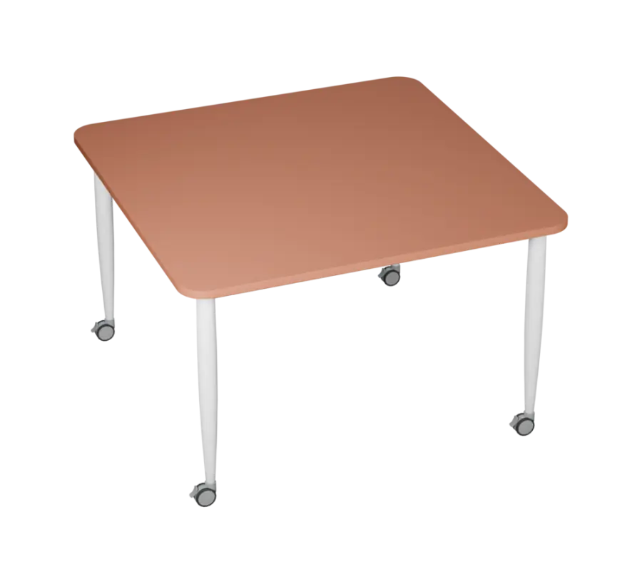 PLAYFORM 226 K modulární hravé stoly, mobilní, výška 750 mm, kovová podnož bílá, deska 25 mm, pudrov